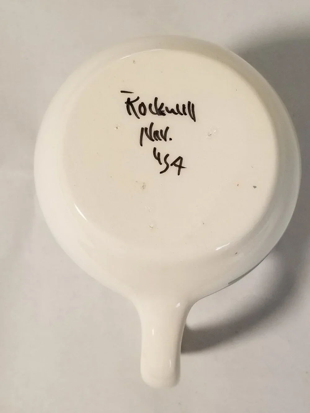 Native American Etched Pottery Mug - Signed by Artist Rockwell: USA - 4